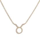 Adinas Jewels Pave Taurus Pendant Necklace, 16-18