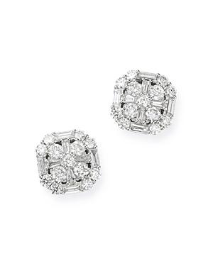 Bloomingdale's Diamond Fancy-cut Stud Earrings In 14k White Gold, 1.50 Ct. T.w. - 100% Exclusive