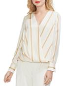 Vince Camuto Striped Crossover Top