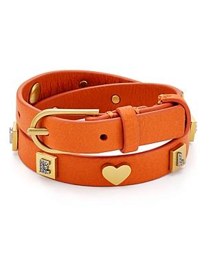 Tory Burch Love Double Wrap Leather Bracelet