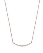 Bloomingdale's Diamond Curved Bar Necklace In 14k Rose Gold, 0.30 Ct. T.w. - 100% Exclusive