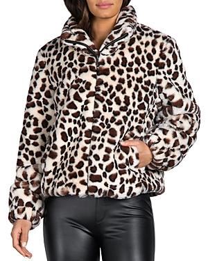 Sanctuary Leopard Print Faux Fur Jacket