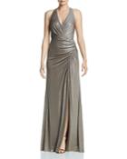 Adrianna Papell Metallic Jersey Gown