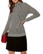 Karen Millen Chevron-pattern Wool Sweater