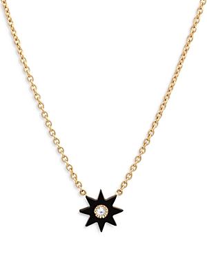 Colette Jewelry 18k Yellow Gold Galaxia Gray Diamond & Onyx Twinkle Pendant Necklace, 16