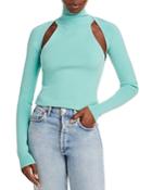 Alice And Olivia Jeremy Fitted Tank Top With Shrug