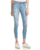 Res Denim Kitty Distressed Cropped Skinny Jeans In Blue Light Destroyer
