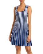 Milly Stripe Fit And Flare Dress