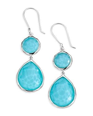 Ippolita Sterling Silver Wonderland Mother Of Pearl & Rock Crystal Harbor Doublet Double Drop Earrings