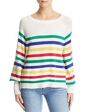Aqua Rainbow-stripe A-line Sweater - 100% Exclusive