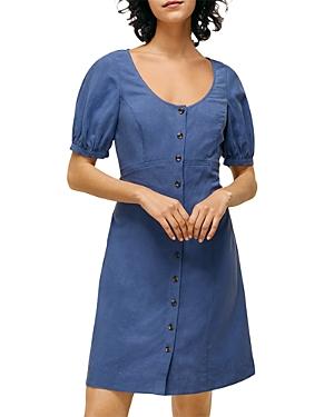 Whistles Tara Scoop Linen Mix Dress