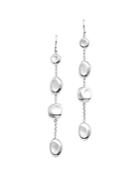 Ippolita Sterling Silver Glamazon Pebble And Chain Linear Earrings