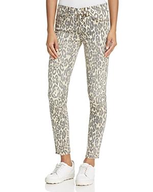 7 For All Mankind Skinny Ankle Jeans In Cheetah Print