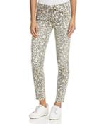 7 For All Mankind Skinny Ankle Jeans In Cheetah Print