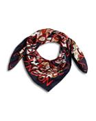 Burberry Guards Text Silk Scarf