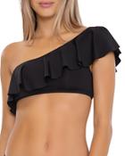 Trina Turk Atlas Ruffled One Shoulder Bikini Top