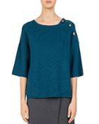Gerard Darel Clemence Merino-wool Button-shoulder Sweater