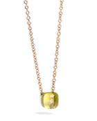 Pomellato Nudo Necklace With Lemon Quartz In 18k Rose And White Gold