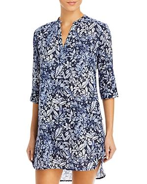 Echo Batik Floral Tunic Dress Swim Cover-up