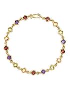 Multi Gemstone Small Clover Bracelet In 14k Yellow Gold - 100% Exclusive