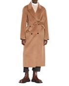 Sandro Dalma Double Faced Wool Blend Double Breasted Coat