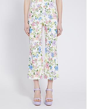 Alice + Olivia Lorinda Floral-print Cropped Skinny Pants