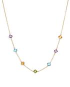 Multi Gemstone Station Necklace In 14k Yellow Gold, 18 - 100% Exclusive