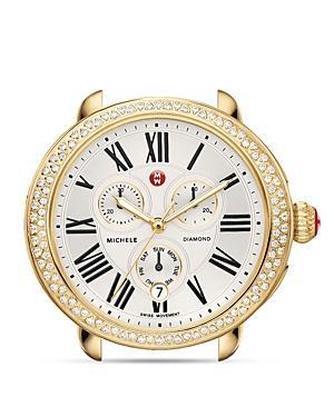 Michele Serein Diamond Gold Watch Head, 40mm