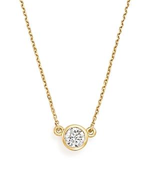 Bloomingdale's Diamond Bezel Pendant Necklace In 14k Yellow Gold, .50 Ct. T.w. - 100% Exclusive