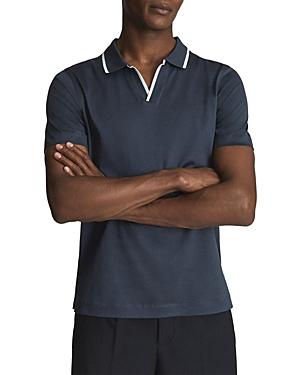 Reiss Murphy Cotton Tipped Regular Fit Open Collar Polo Shirt