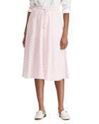 Lauren Ralph Lauren Striped A-line Midi Skirt