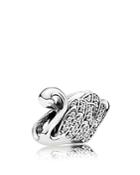 Pandora Charm - Sterling Silver & Cubic Zirconia Majestic Swan, Moments Collection