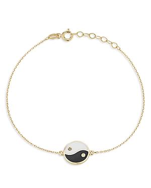 Moon & Meadow 14k Yellow Gold & Diamond Yin & Yang Bracelet - 100% Exclusive