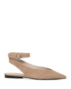 Allsaints Cory Suede Pointed Toe Slingback Flats