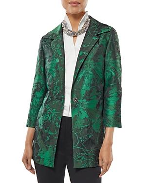 Misook Floral Pattern Statement Jacket