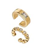 Nadri Coco Cubic Zirconia Ear Cuffs In Gold Tone, Set Of 2