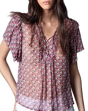 Zadig & Voltaire Javala Skull Print Blouse