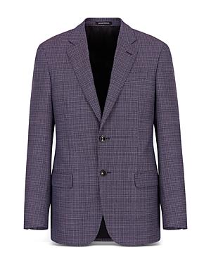 Emporio Armani Dark Orchid Textured Suit Jacket