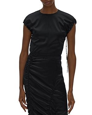 Helmut Lang Ruched Satin Top