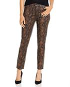 Paige Hoxton Ankle Jeans In Coated Brown Snake - 100% Exclusive