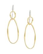 Marco Bicego 18k Yellow Gold Onde Double Link Hook Earrings