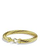 David Yurman Cable Buckle Bracelet With Diamonds And Gold