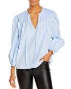Derek Lam 10 Crosby Austin Tie Neck Smocked Blouse