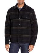 Vince Slim Fit Fleece Lined Plaid Jacket