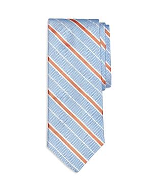 Brooks Brothers Textured Ground Alternating Stripe Classic Tie