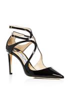 Jimmy Choo Women's Lancer 85 Strappy Pointed-toe Pumps