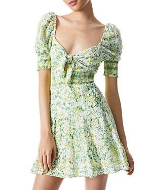 Alice And Olivia Kristie Puff Sleeve Dress