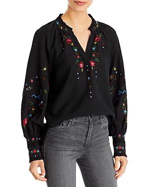 Kobi Halperin Farrah Embroidered Peasant Blouse