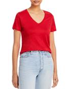 Majestic Filatures V Neck Linen Top
