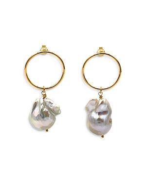 Maison Irem Cultured Freshwater Baroque Pearl Drop Earrings